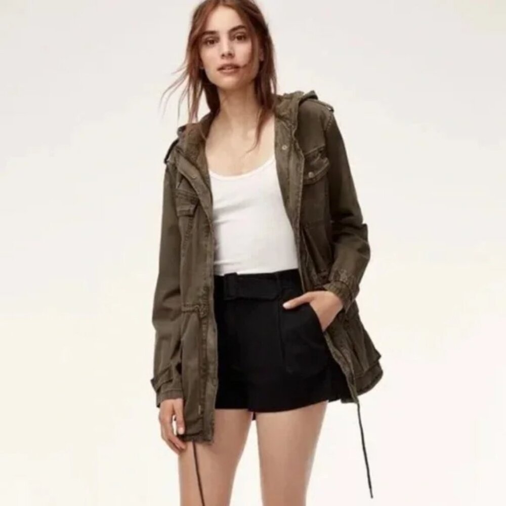 Talula Aritzia Utility Cargo Jacket 100% Cotton Grey